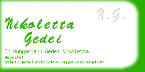 nikoletta gedei business card